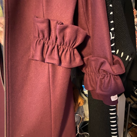 Ted Baker Wool Ruffle Coat - Picture 3 of 7